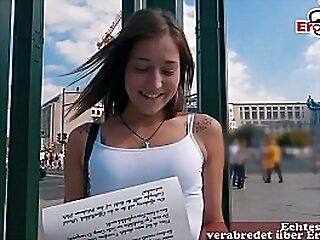 cute 18yo student teen in holiday sex casting pick up over EroCom date and fuck no condom first time